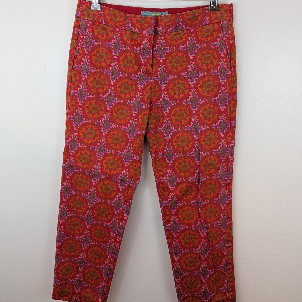 Boden Women's Floral Bistro Crop Ankle Pants, Sz 4 Petite